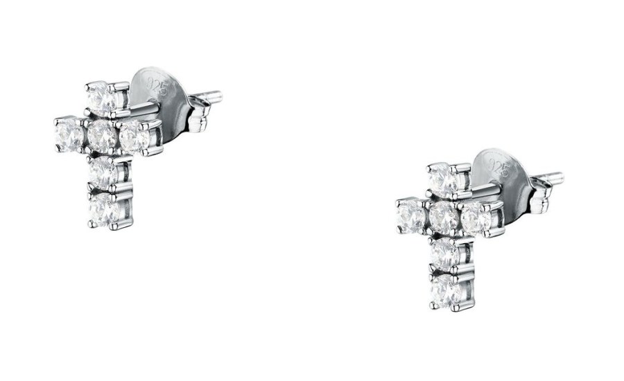 Morellato Slušivé stříbrné náušnice Křížky Tesori SAIW217 - Náušnice Pecky