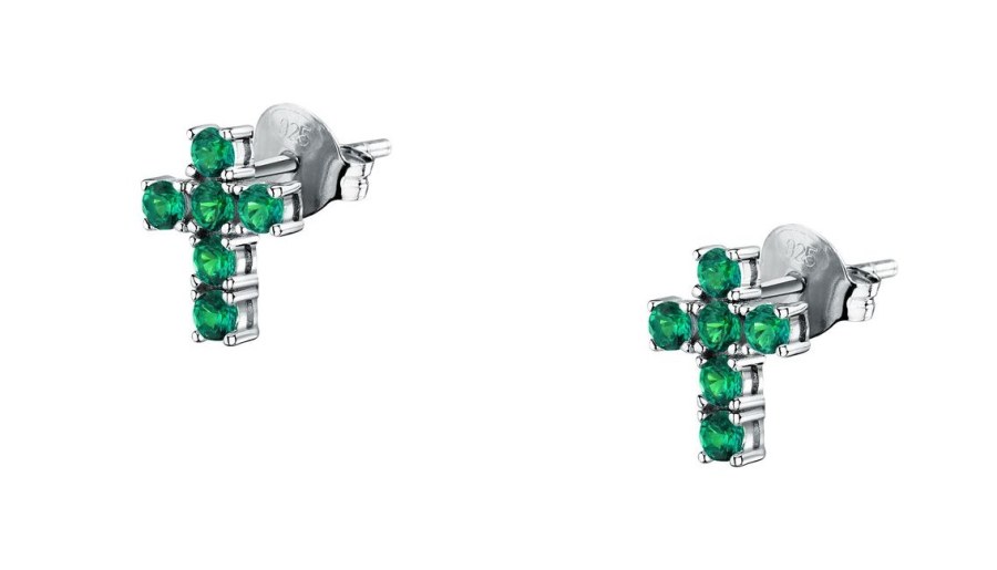 Morellato Slušivé stříbrné náušnice Křížky Tesori SAIW218 - Náušnice Pecky