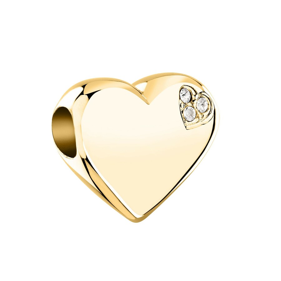 Morellato Srdíčkový pozlacený korálek Drops SCZ1409 - Přívěsky Přívěsky na náramky