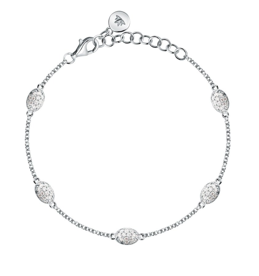 Morellato Stříbrný náramek s čirými kubickými zirkony Pavé SAZB07