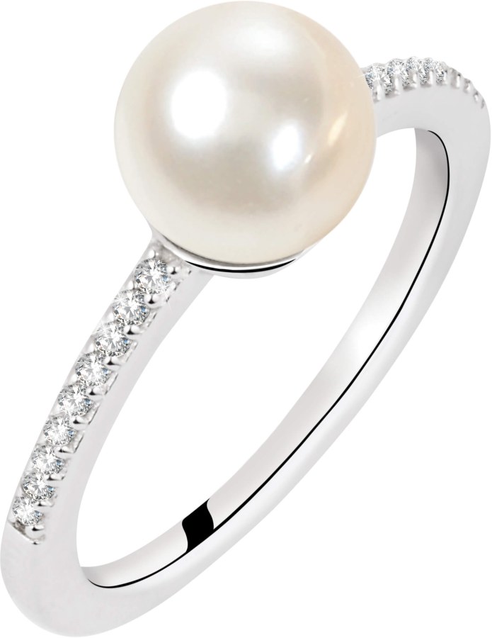 Morellato Stříbrný prsten s perlou Perla SANH070 54 mm - Prsteny Prsteny s kamínkem