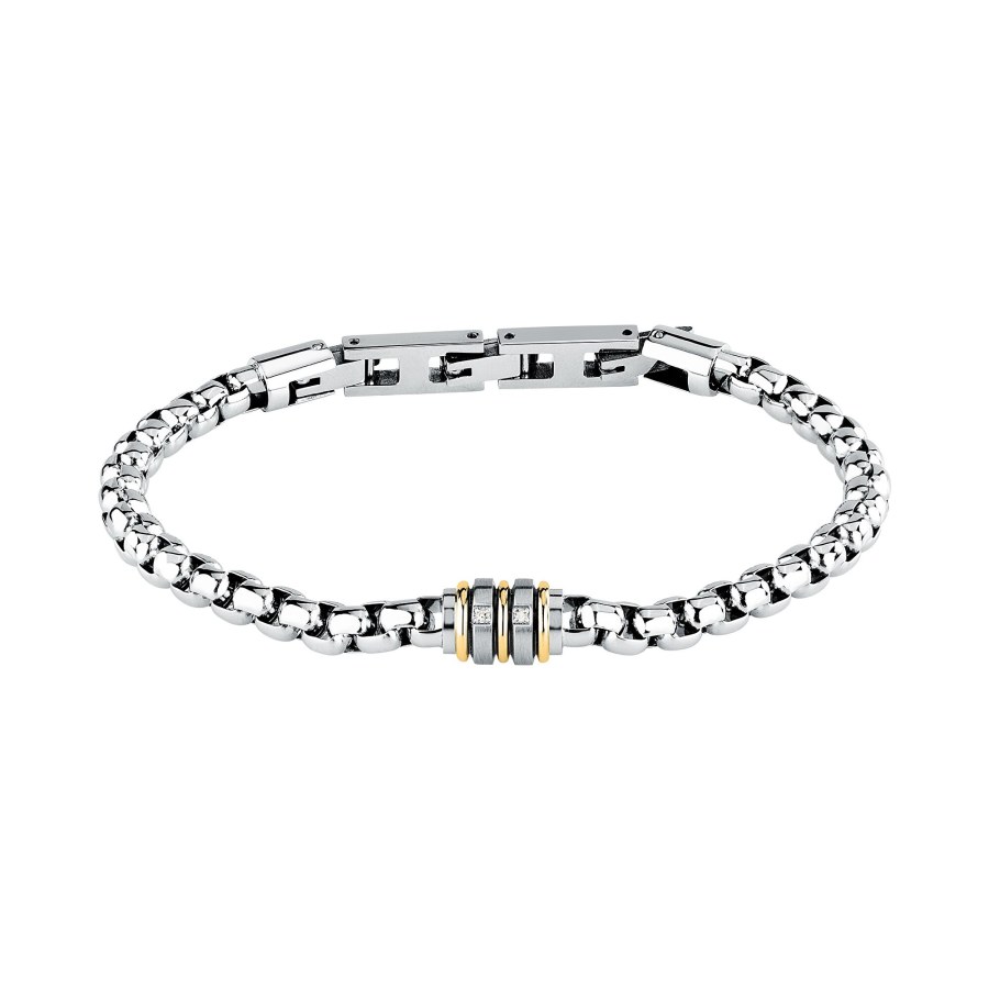 Morellato Stylový bicolor náramek s&nbsp;diamanty Venezia Diamonds SAUK08