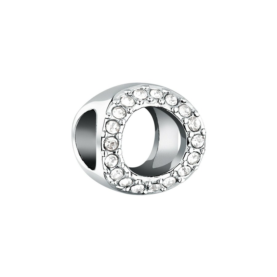 Morellato Stylový ocelový korálek Kroužek s&nbsp;krystaly Drops SCZ1404 - Přívěsky Přívěsky na náramky