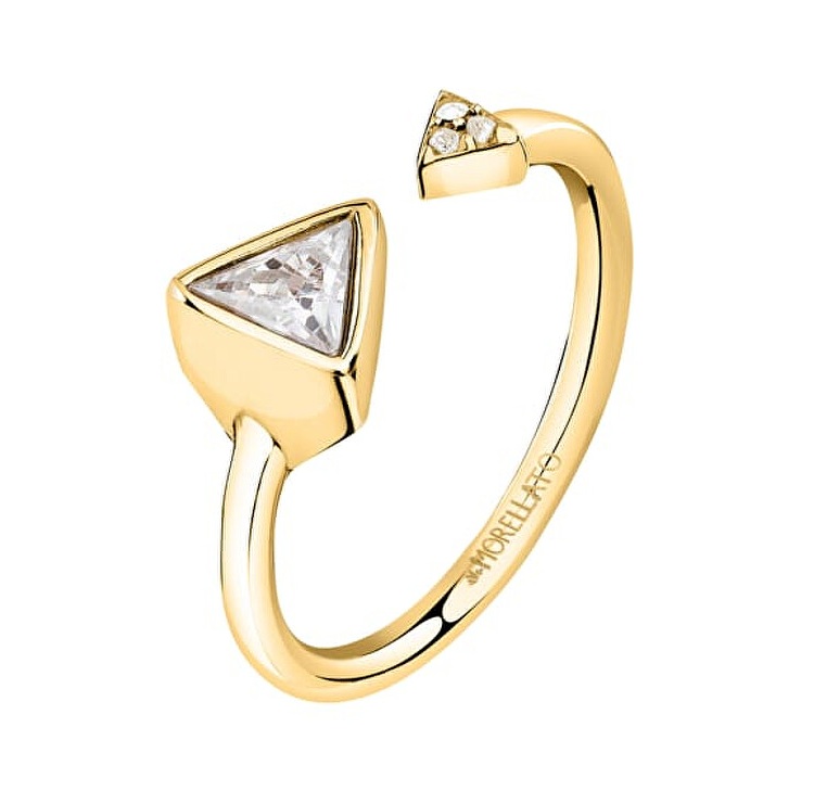 Morellato Stylový pozlacený otevřený prsten Trilliant SAWY07 58 mm - Prsteny Prsteny s&nbsp;kamínkem