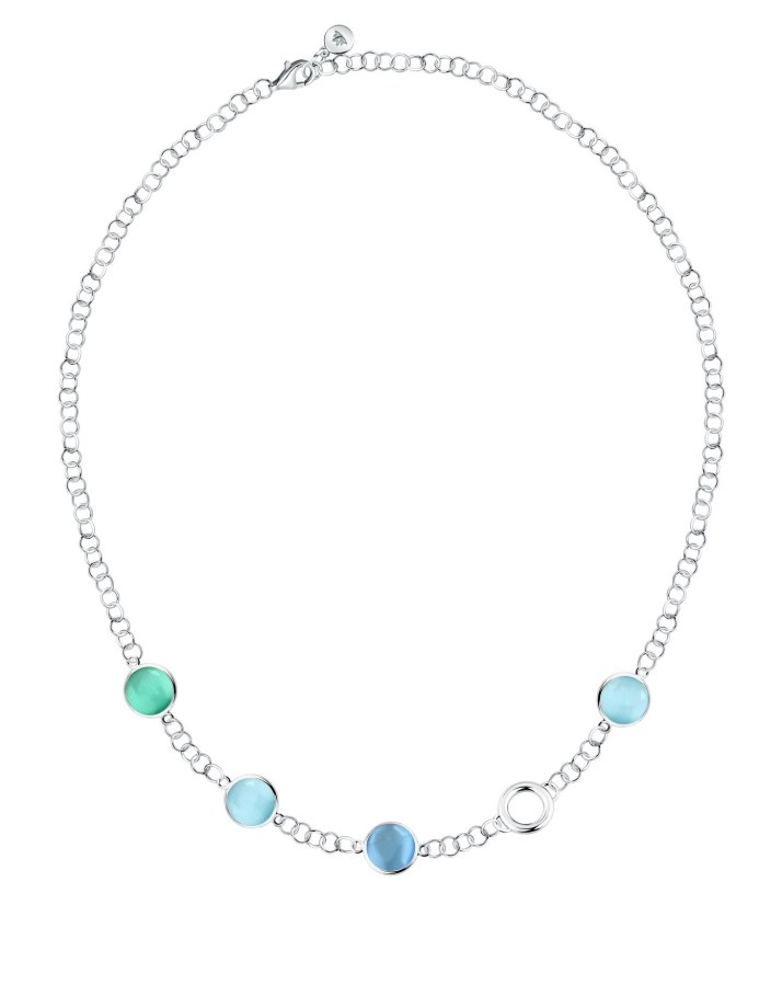 Morellato Stylový stříbrný náhrdelník s&nbsp;kočičím okem Venezia SAZM02 - Náhrdelníky Náhrdelníky s&nbsp;kameny