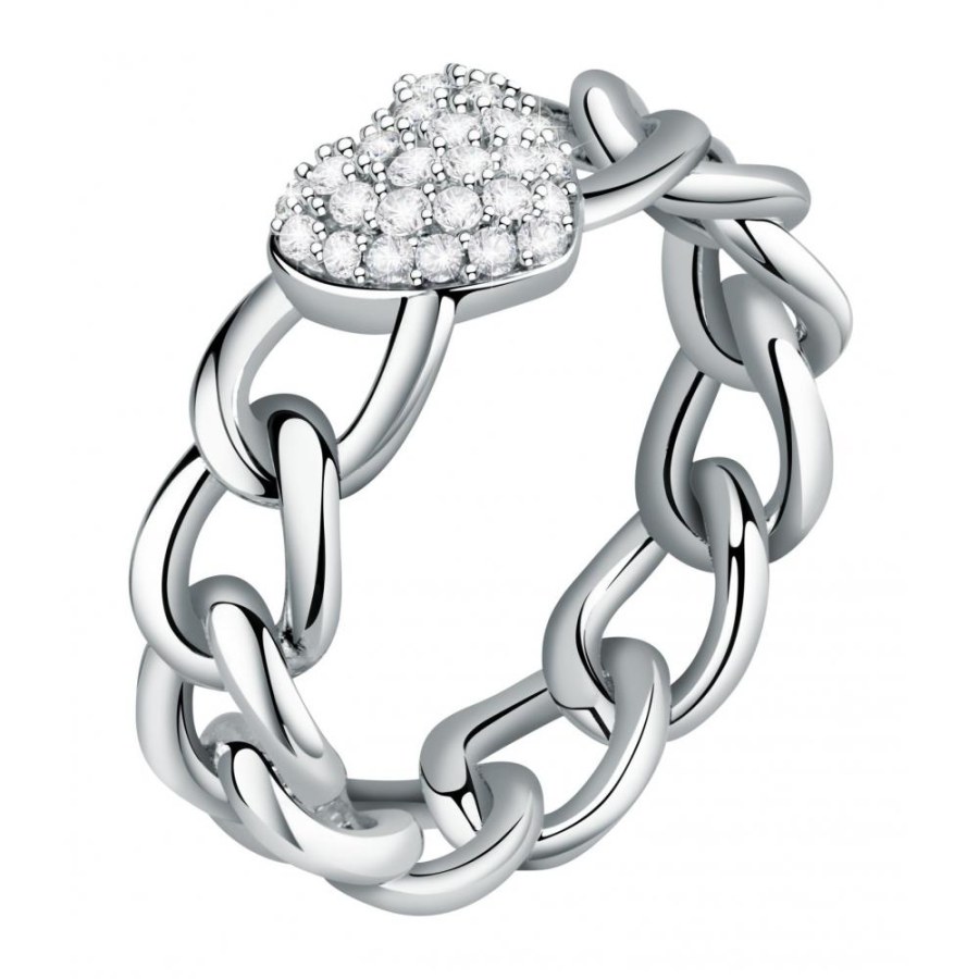 Morellato Třpytivý mosazný prsten s krystaly Incontri SAUQ191 58 mm - Prsteny Prsteny s kamínkem