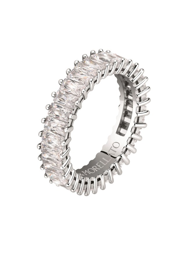 Morellato Třpytivý prsten s čirými zirkony Baguette SAVP100 54 mm - Prsteny Prsteny s kamínkem