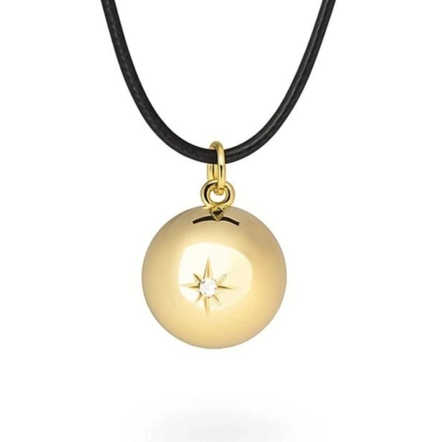 MUMMY BELL Dlouhý dámský náhrdelník s&nbsp;pozlacenou rolničkou Astra ASZ20 - Náhrdelníky