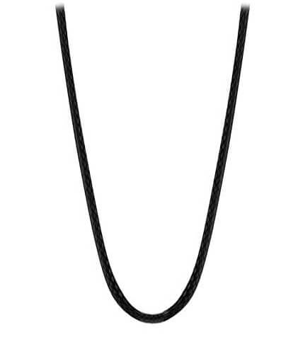 MUMMY BELL Lanko z černé kůže - 76 cm R1CK - Náhrdelníky