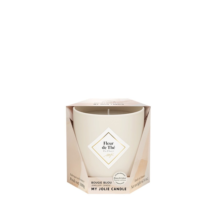 My Jolie Candle Vonná svíčka 36h s náramkem Beige Les Essentielles Čajovníkový květ 320326 - Náramky