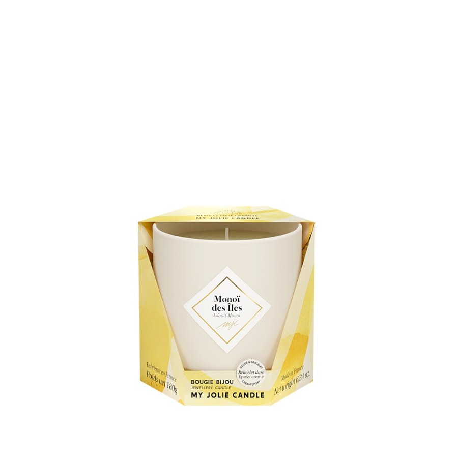 My Jolie Candle Vonná svíčka 36h s náramkem Beige Les Essentielles Ostrov Monoi 320322 - Náramky