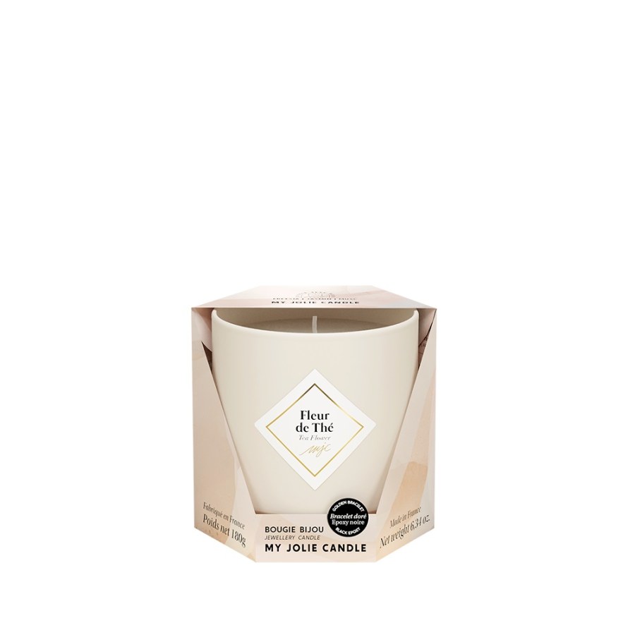 My Jolie Candle Vonná svíčka 36h s náramkem Black Les Essentielles Čajovníkový květ 320331 - Náramky