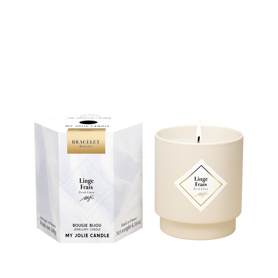 My Jolie Candle Vonná svíčka 36h s náramkem Gold Les Surprenantes Svěží prádlo 320282 - Náramky