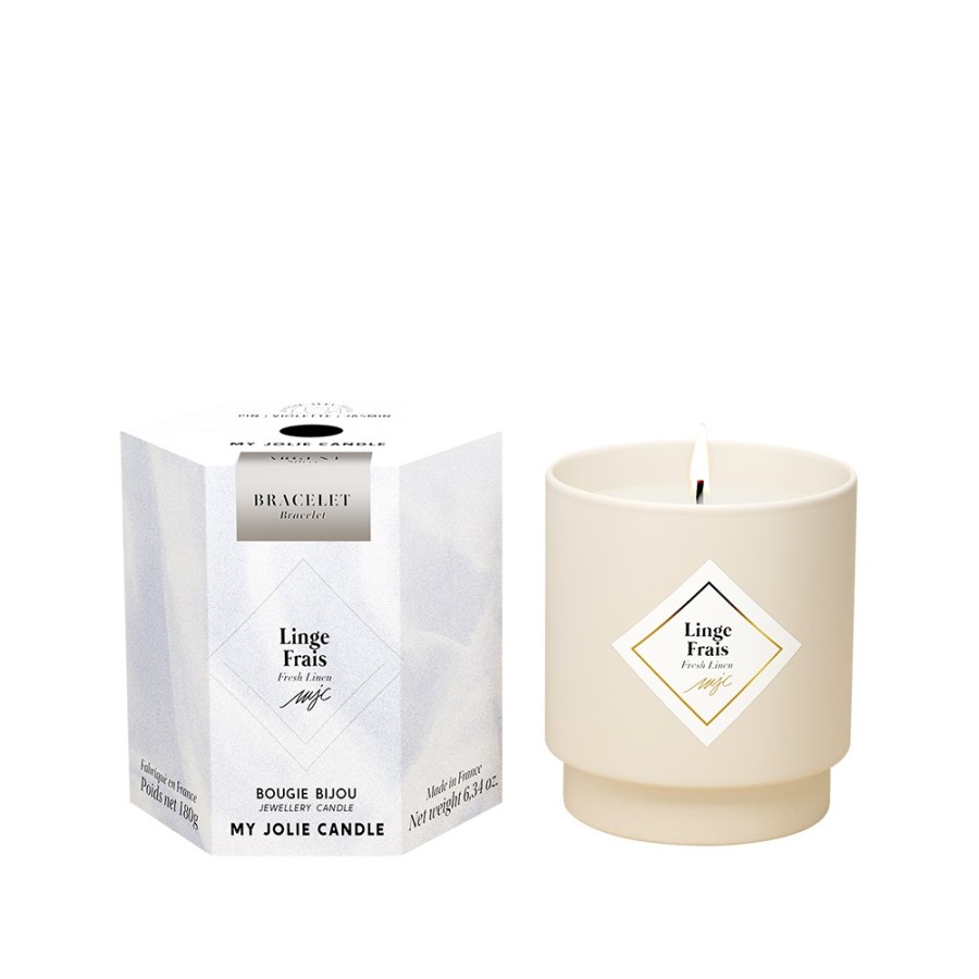 My Jolie Candle Vonná svíčka 36h s náramkem Silver Les Surprenantes Svěží prádlo 320289 - Náramky