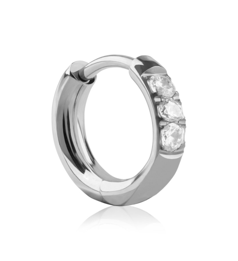 Troli Ocelová kruhová single náušnice se zirkony VHLLE2008S 0,6 cm - Náušnice Kruhy