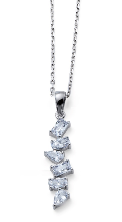 Oliver Weber Blyštivý stříbrný náhrdelník Augusta 61200 (řetízek, přívěsek) - Náhrdelníky