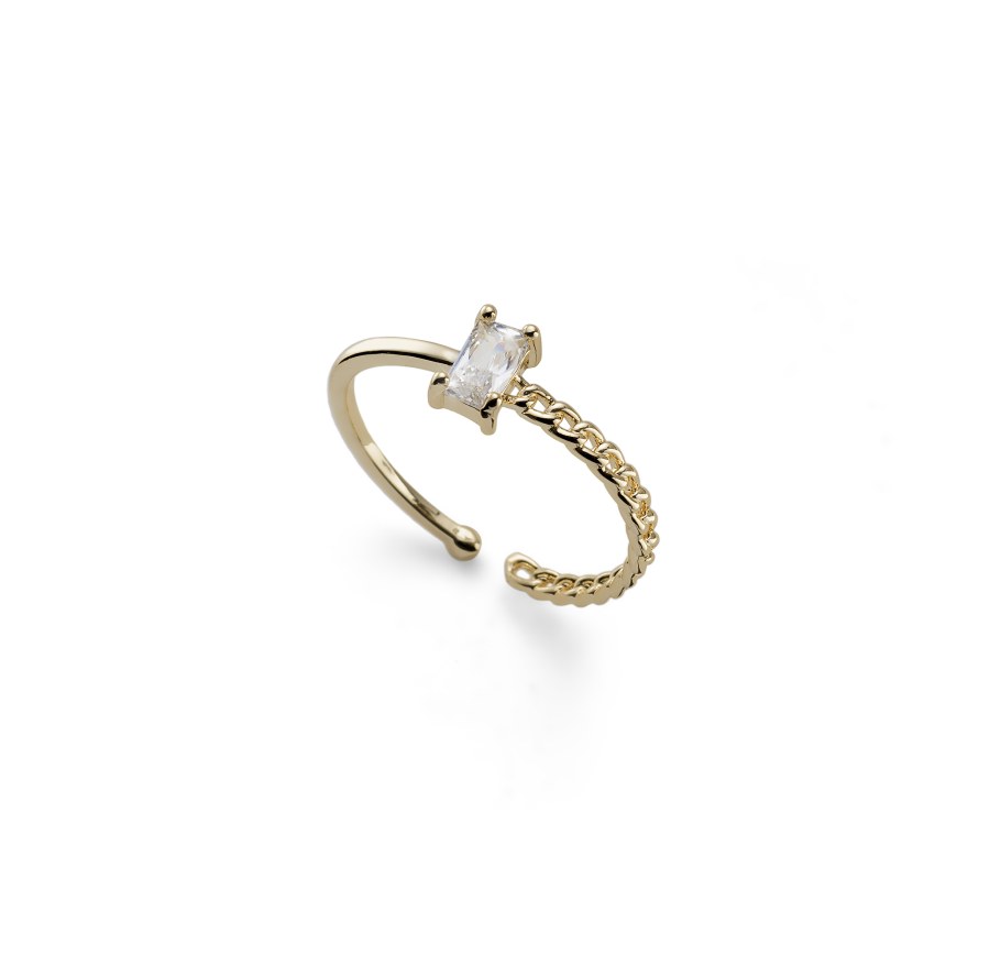 Oliver Weber Elegantní pozlacený prsten Ariel 41215G M (53 - 55 mm) - Prsteny Otevřené prsteny