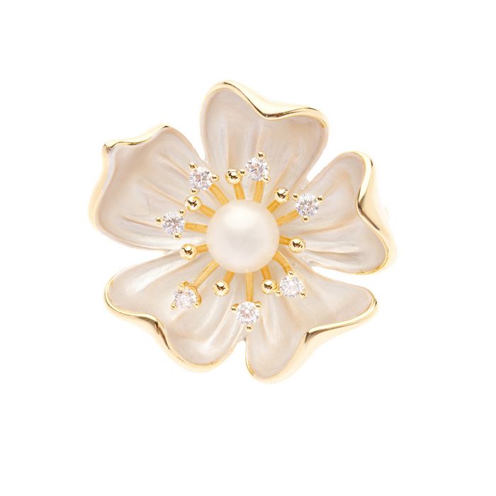 Oliver Weber Květinová brož s čirými krystaly Anemone 58065G Oliver Weber Květinová brož s čirými krystaly Anemone 58065G - Brože