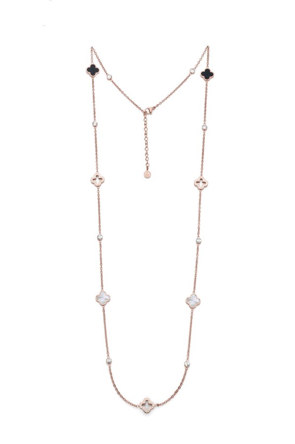 Oliver Weber Luxusní dlouhý náhrdelník s kubickými zirkony Delight Freedom 12377RG - Náhrdelníky
