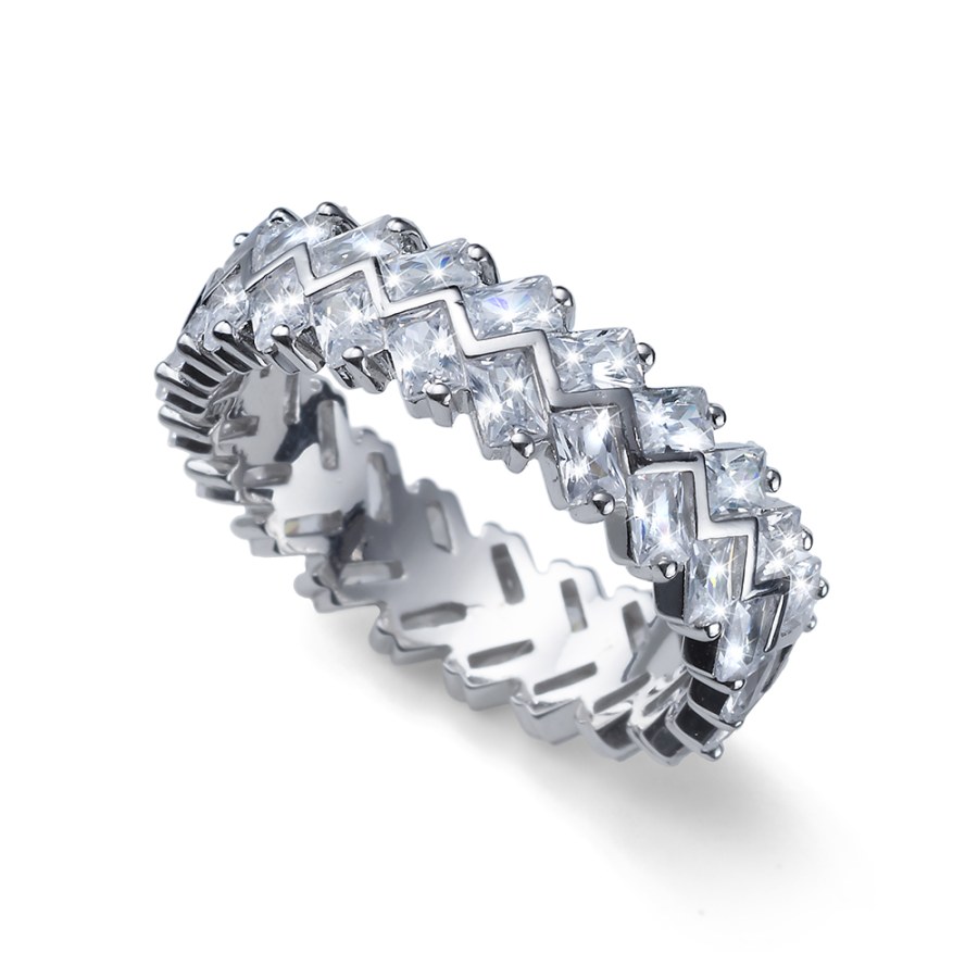 Oliver Weber Originální stříbrný prsten s krystaly Legend 63260 57 mm - Prsteny Prsteny s kamínkem