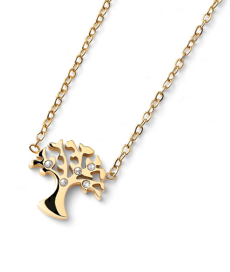 Oliver Weber Pozlacený náhrdelník Strom života Flourish 12153G