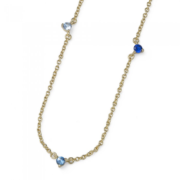 Oliver Weber Půvabný pozlacený náhrdelník se zirkony 12221G - Náhrdelníky
