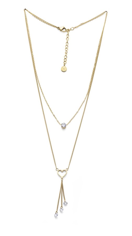 Oliver Weber Romantický pozlacený náhrdelník se srdíčkem Kindness Freedom 12417G - Náhrdelníky