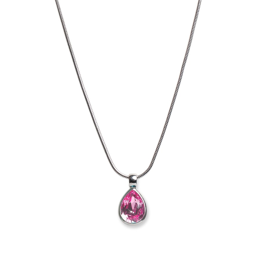 Oliver Weber Slušivý náhrdelník s růžovým krystalem Swarovski 11022 209 - Náhrdelníky