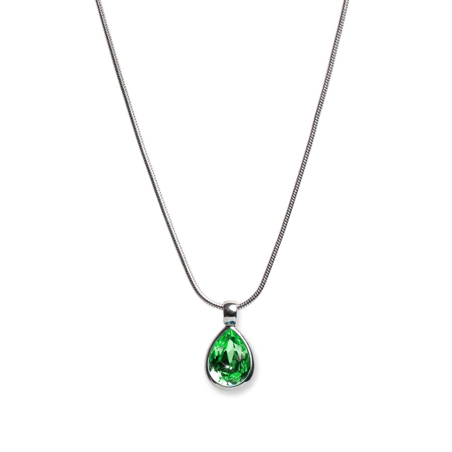 Oliver Weber Slušivý náhrdelník se zeleným krystalem Swarovski 11022 214 - Náhrdelníky