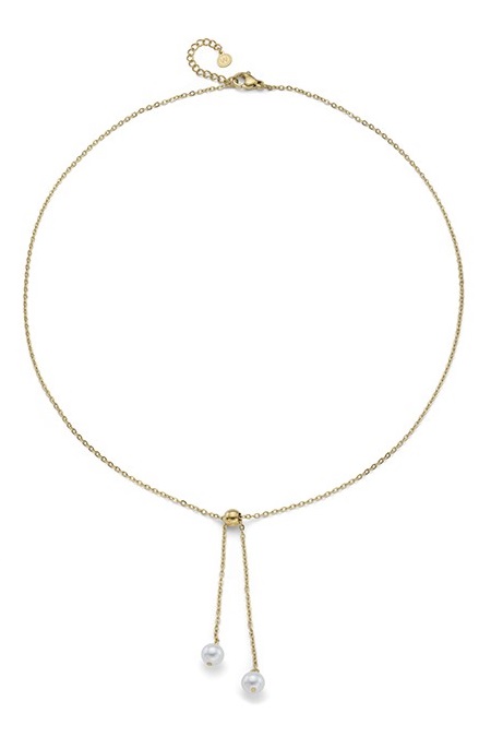 Oliver Weber Stylový pozlacený náhrdelník s perlami Aranyani Silky Pearls 12314G - Náhrdelníky