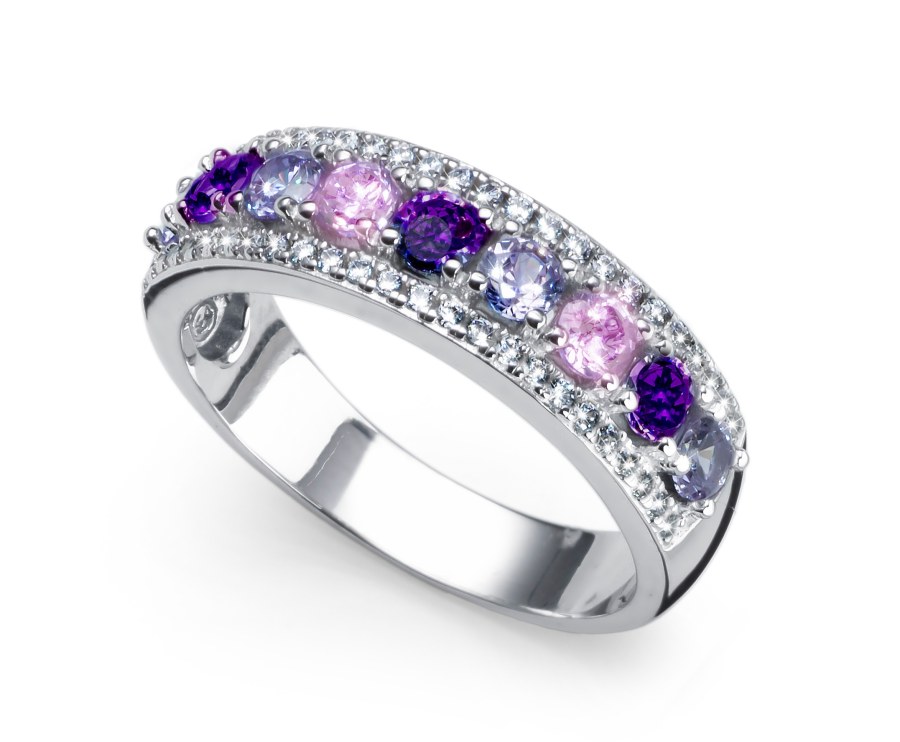 Oliver Weber Třpytivý stříbrný prsten s kubickými zirkony Balance 63269 57 mm - Prsteny Prsteny s kamínkem