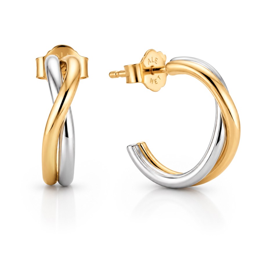 Pandora Bicolor půlkruhové náušnice Essence Shine 263880C00
