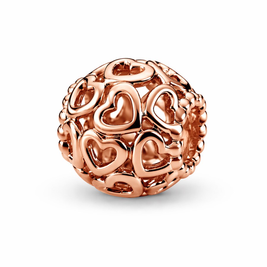 Pandora Bronzový korálek se srdíčky Rose Moments 780964 - Přívěsky Přívěsky na náramky