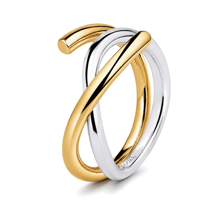 Pandora Dvojitý bicolor prsten Shine Essence 163889C00 60 mm
