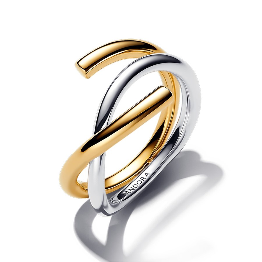 Pandora Dvojitý bicolor prsten Shine Essence 163889C00 60 mm - Prsteny Prsteny bez kamínku