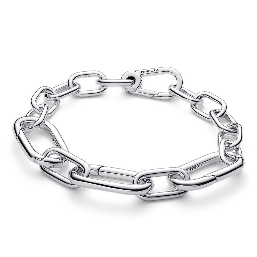 Pandora Výrazný článkový náramek ze stříbra na přívěsky Me 593854C00 17,5 cm Pandora Výrazný článkový náramek ze stříbra na přívěsky Me 593854C00 17,5 cm - Náramky Řetízkové náramky