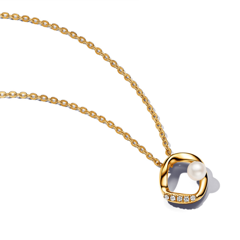 Pandora Elegantní pozlacený náhrdelník Shine 363303C01 - Náhrdelníky
