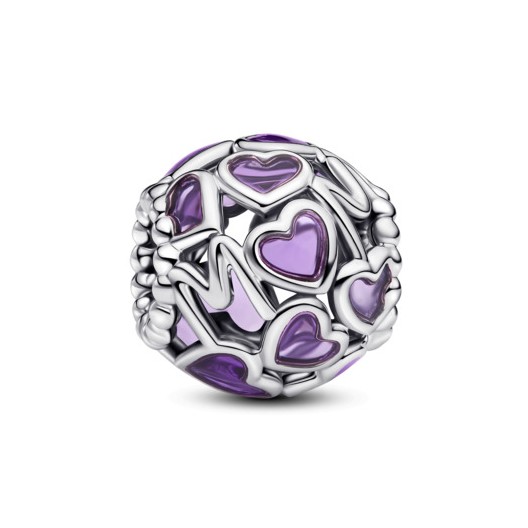Pandora Elegantní stříbrný korálek Srdce a nápis Mom Moments 793772C01 Pandora Elegantní stříbrný korálek Srdce a nápis Mom Moments 793772C01 - Přívěsky Přívěsky na náramky
