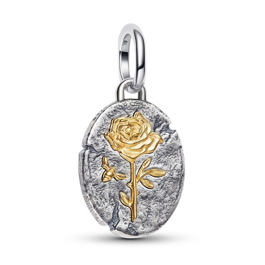 Pandora Krásný bicolor medailon Růže Moments/ME 764087C00