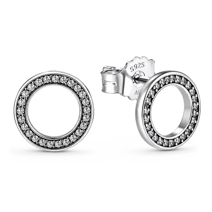 Pandora Kruhové náušnice s krystaly 290585CZ