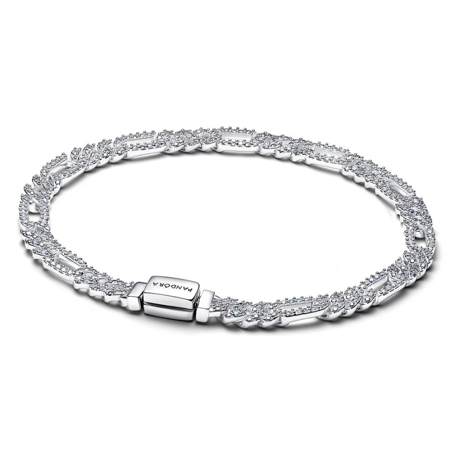 Pandora Luxusní stříbrný náramek Kubánský řetízek Timeless 594227C01 18 cm - Náramky Řetízkové náramky