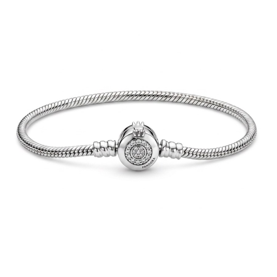 Pandora Luxusní stříbrný náramek Moments 599046C01 21 cm
