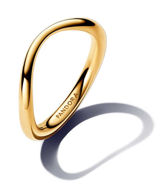 Pandora Minimalistický pozlacený prsten Shine Essence 163314C00 52 mm - Prsteny Prsteny bez kamínku
