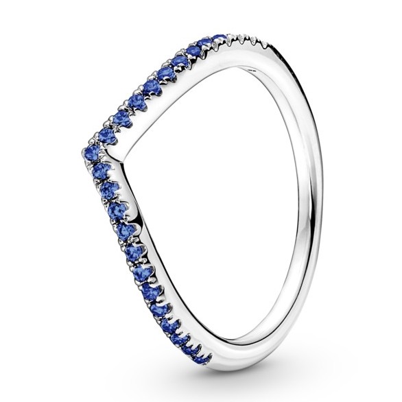 Pandora Moderní stříbrný prsten Třpytivé modré přání Timeless 196316C02 50 mm Pandora Moderní stříbrný prsten Třpytivé modré přání Timeless 196316C02 50 mm - Prsteny Prsteny s kamínkem