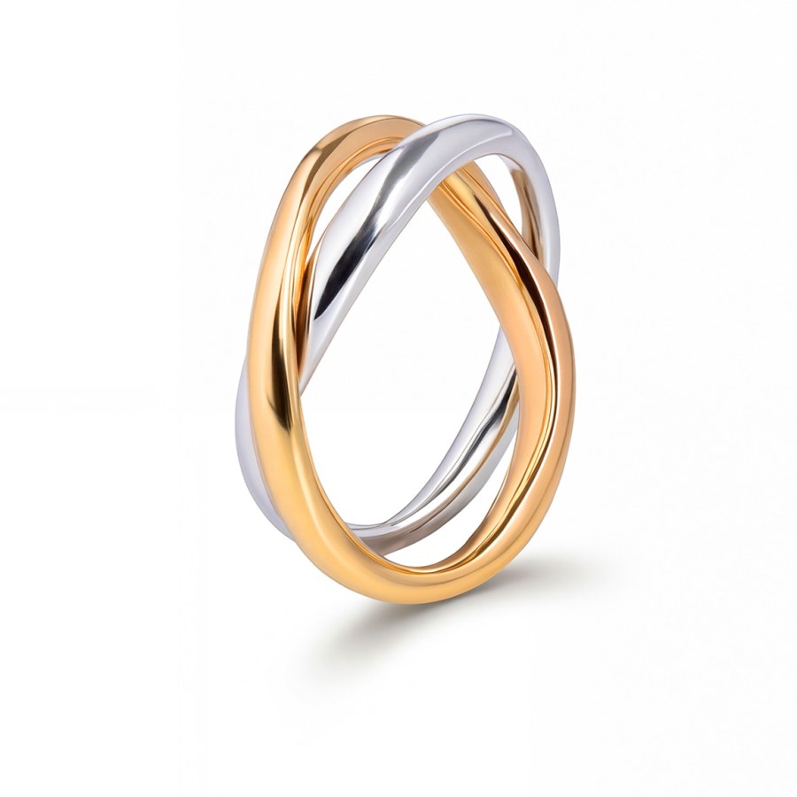 Pandora Módní bicolor prsten Shine Essence 163262C00 58 mm