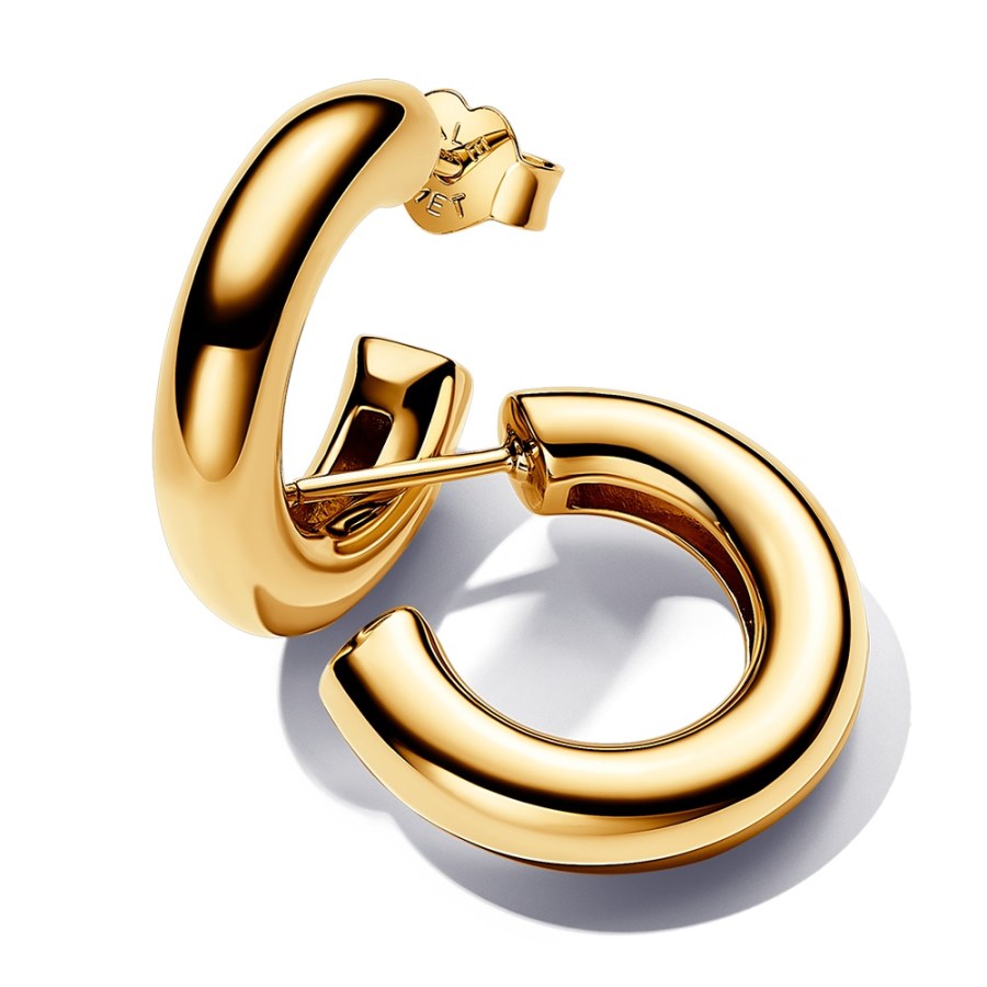Pandora Nadčasové pozlacené kruhy Essence Shine 263266C00 - Náušnice Kruhy