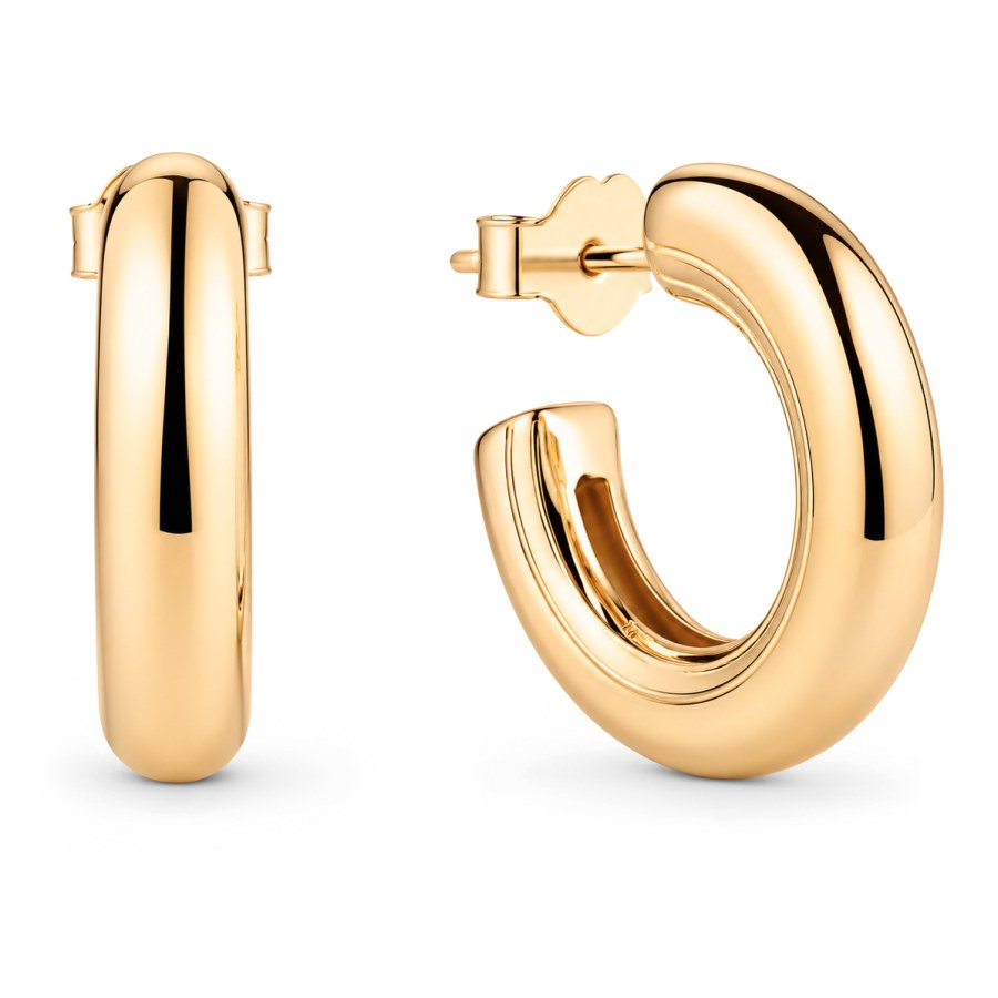 Pandora Nadčasové pozlacené kruhy Essence Shine 263266C00 - Náušnice Kruhy