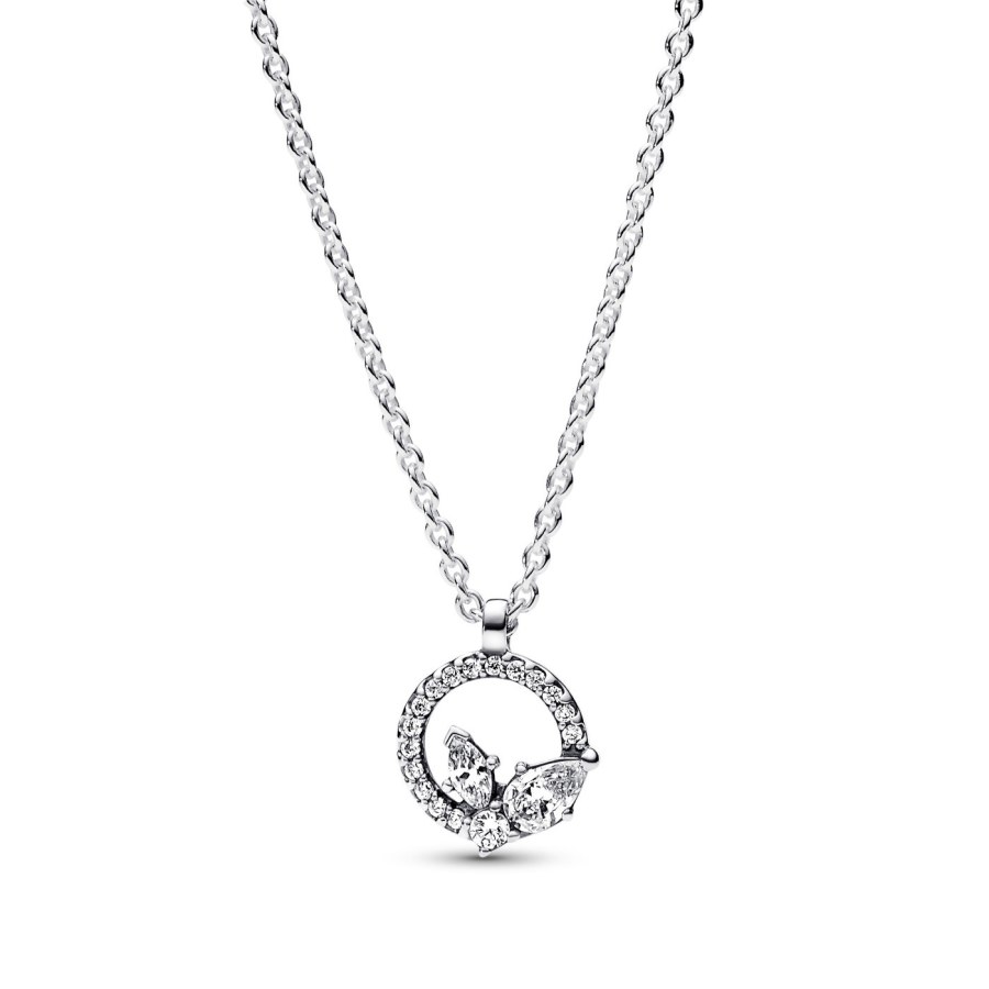 Pandora Nádherný stříbrný náhrdelník s kubickými zirkony Timeless 392620C01-45 - Náhrdelníky