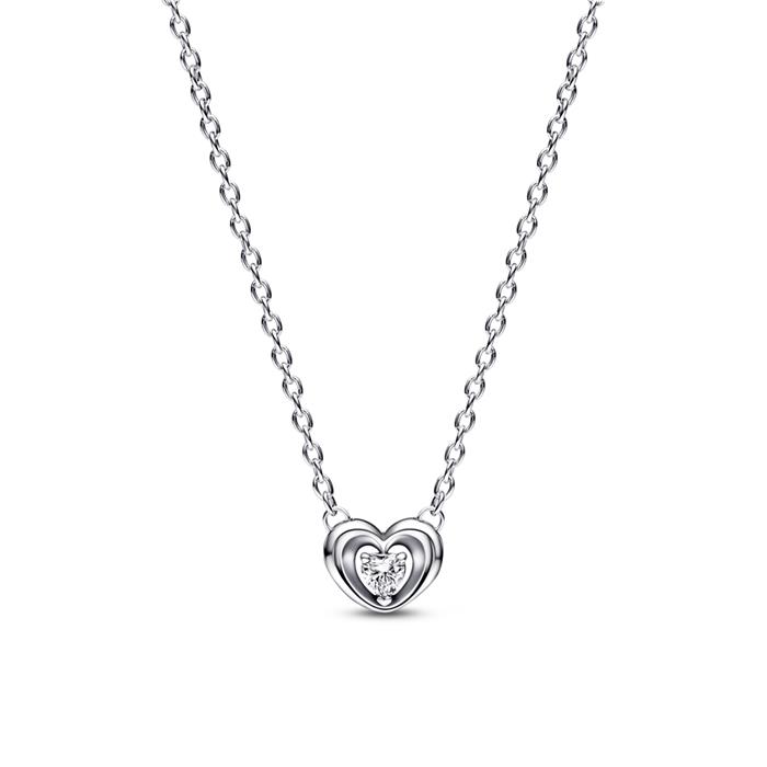 Pandora Něžný náhrdelník ze stříbra Srdce 392494C01-45 - Náhrdelníky