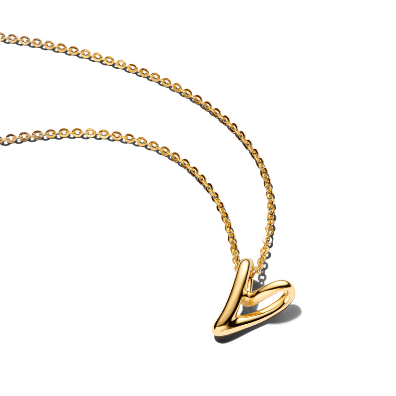 Pandora Něžný pozlacený náhrdelník Essence Shine 364360C00-45